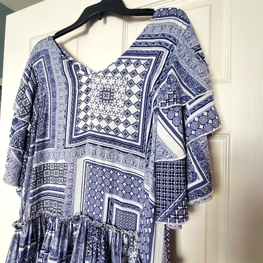 Neiman Marcus Pure Nordic Bistro Cuba-Print Top - Picture 5 of 9